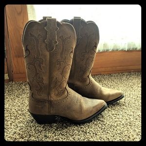 Justin Boots leather cowgirl boots